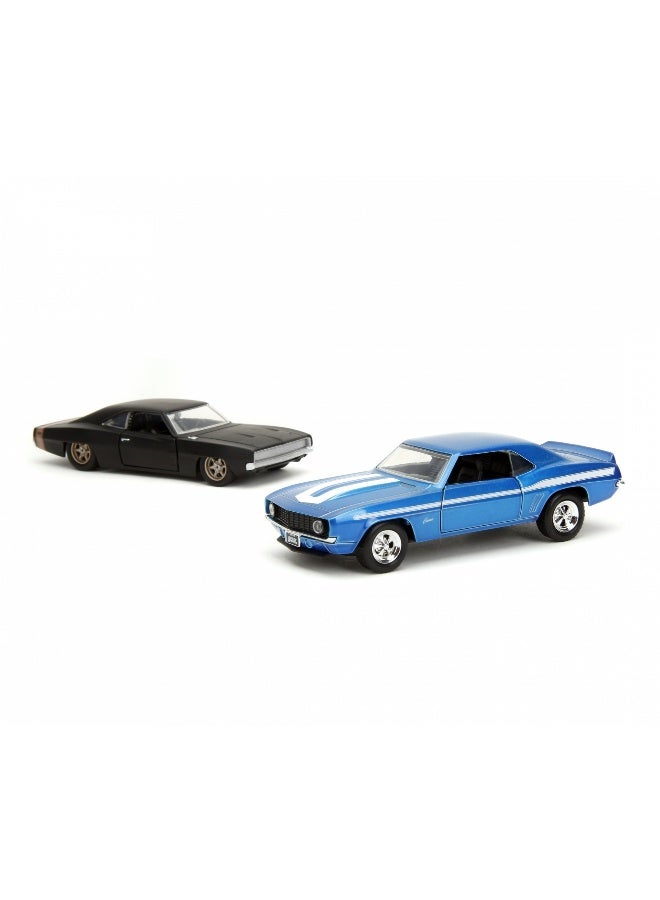 Jada Fast and Furious Chevrolet Camaro 1969 & Dodge Charger Widebody 1968 Model Cars Set (1:32, 19 cm) - Image 1