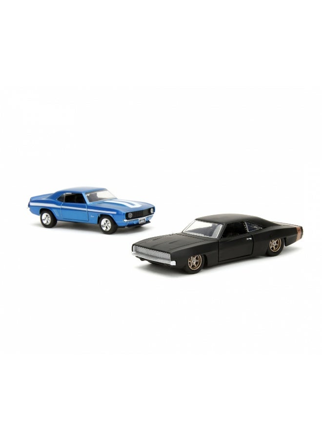 Jada Fast and Furious Chevrolet Camaro 1969 & Dodge Charger Widebody 1968 Model Cars Set (1:32, 19 cm) - Image 3