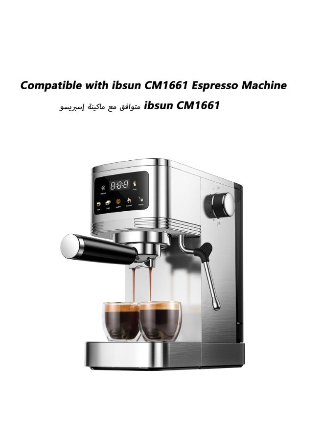 ibsun Bottomless Espresso Portafilter 51 mm, 3-Ear Stainless Steel Coffee Handle for CM1661/CMP Espresso Machines and Extraction Practice - Image 3