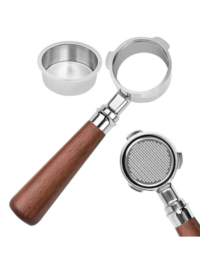 ibsun Bottomless Espresso Portafilter 51 mm, 3-Ear Stainless Steel Coffee Handle for CM1661/CMP Espresso Machines and Extraction Practice - Image 1