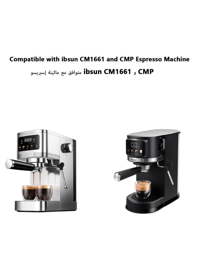 ibsun Bottomless Espresso Portafilter 51 mm, 3-Ear Stainless Steel Coffee Handle for CM1661/CMP Espresso Machines and Extraction Practice - Image 3