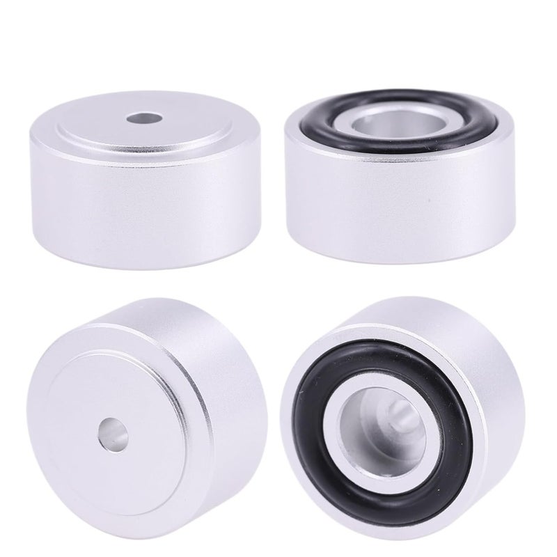 4PCS 30 * 15mm Aluminum Amplifier Feet Shock Absorber HiFi Amplifier Rubber Feet Turntable Feet Audio Speaker Isolation Feet Pad(Silver 30X15) - Image 1