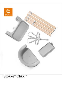 STOKKE Clikk High Chairall - In - One Baby High Chair With Tray + Harnesslight, Durable And Travel Friendlyergonomic And Adjustable Featuresbest For 6 - 36 Months Or Up To 15Kg/33Lbscloud Grey  - Image 5