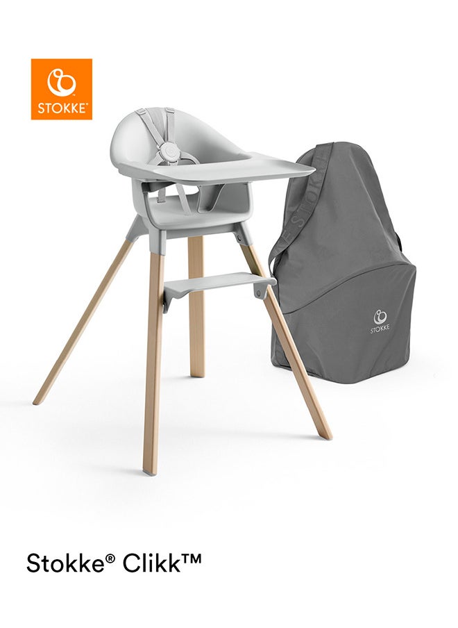 STOKKE - Clikk High Chairall - In - One Baby High Chair With Tray + Harnesslight, Durable And Travel Friendlyergonomic And Adjustable Featuresbest For 6 - 36 Months Or Up To 15Kg/33Lbscloud Grey - Image 1