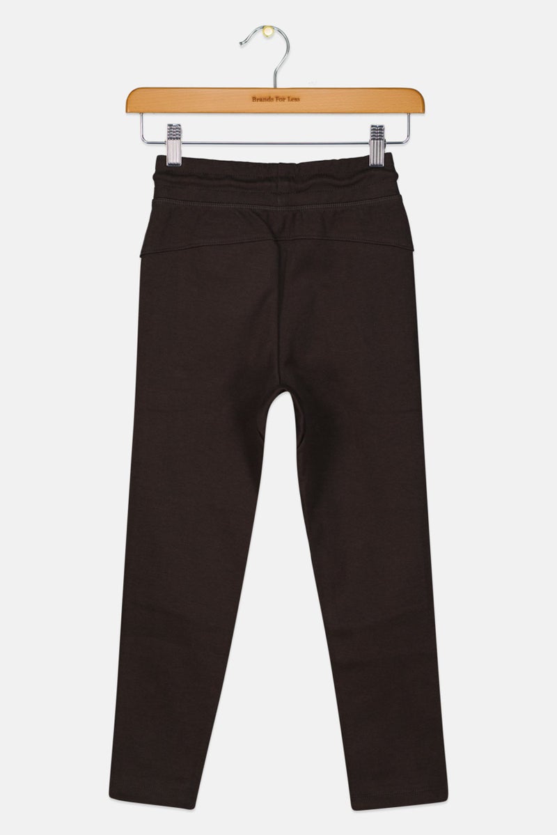GAP Kids Boy Solid Drawstring Sweatpants, Dark Brown  - Image 2