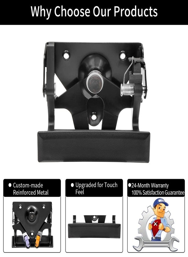 Gledewen طقم مقبض باب الصندوق الخلفي، متوافق مع شاحنات شيفروليه C1500 وC2500 وC3500 وK1500 وK2500 وK3500 موديلات 1988-2002، وجي إم سي C/K 1500 و2500 و3500، مزلاج معدني، بديل لمقبض باب الصندوق الخلفي، رقم القطعة البديلة: 77077 - Image 4