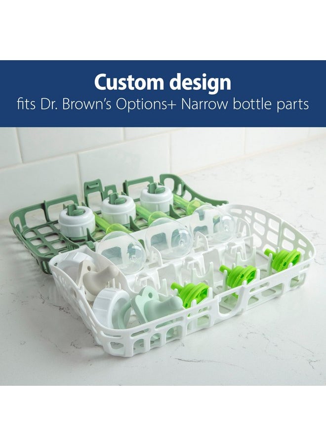 Dr. Brown's - Dr. Brown's Dishwasher Basket for Small Baby Bottle Parts, Pacifiers, and Accessories, Clean, Store and Organize Newborn Essentials, BPA Free, Green - Image 1