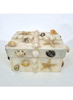 Ocean breeze turquoise gift for your home Medium Mother of Pearl Rectangular-Mixed Shell Box