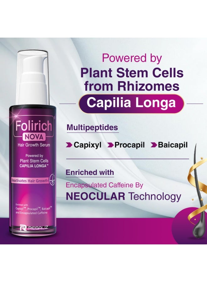 Regaliz Folirich Nova Hair Growth Serum | Capilia Longa (Plant Stem Cell Extract), Capixyl, Procapil & Baicapil | Hair Fall Control & Strengthening | Non-Sticky, Fast Absorbing | 50 ml - Image 3