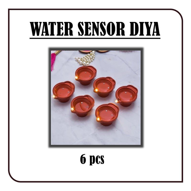 Livello Water Sensor LED Candles | Flameless Decorative Candles with Replaceable Batteries | Smokeless, Safe & Reusable Festival Decoration Lamps (Pack of 6) - Image 2