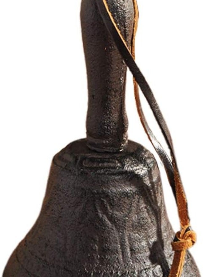 klarako Reception Desk Bell Antique Hand Bell Vintage Bell Retro Countryside Handbells Creative Hanging Bells School Teachers Bell Ornament(Rusted Color) Classroom Bell  - Image 1