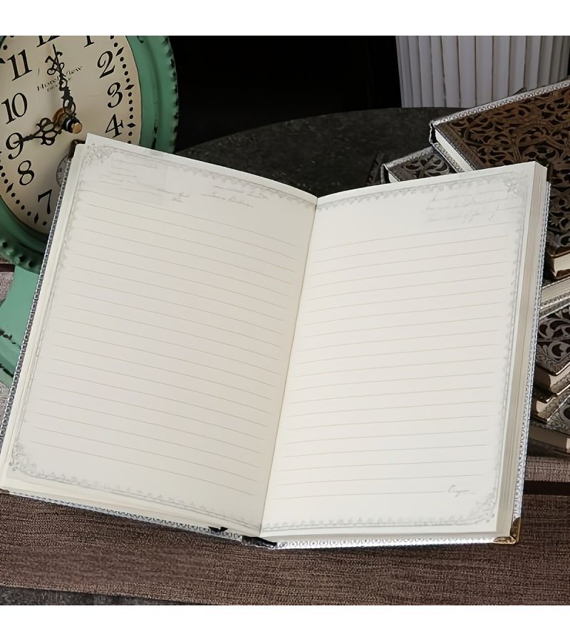 Blue Vintage Carved A5 Notebook Thick Lined Pages Hardcover Journal Gift - Image 5