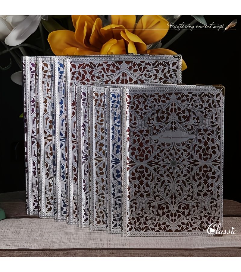 Blue Vintage Carved A5 Notebook Thick Lined Pages Hardcover Journal Gift - Image 3