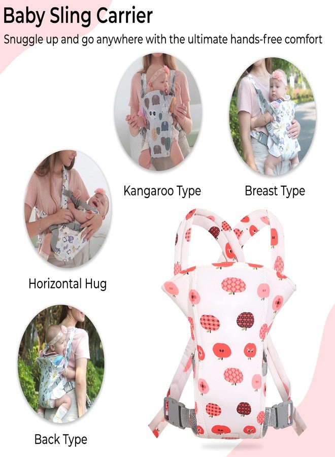 Bembika Baby Carrier Newborn to Toddler - Soft Infant Carrier with Multiple Positions, Kangaroo Bag Sling Carrier, Adjustable Baby Holder with Detachable Design for All Seasons (Apple) - Image 2