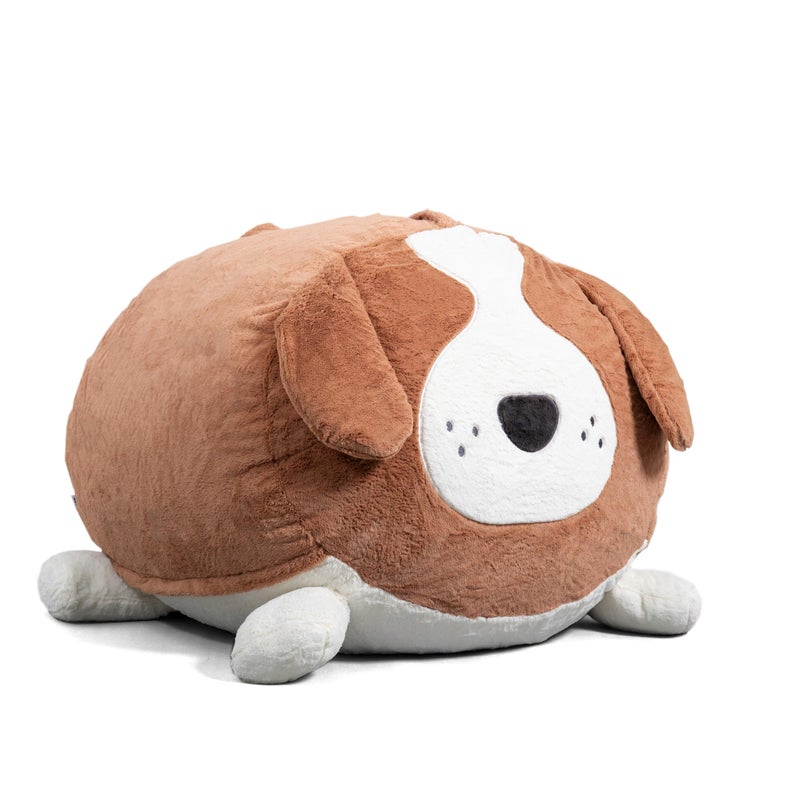 Big Joe Wild Things Foam Filled Animal Bean Bag Chair with Removable Cover Kenny Canine Snugglepuff Soft Faux Fur 3 feet Big
