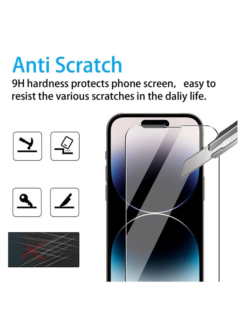 iPhone 14 Pro Max Screen Protector HD Clear Tempered Glass Screen Protector with Camera Lens Protector - Image 2