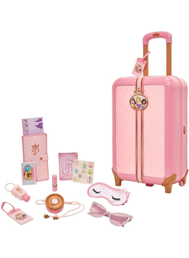 Disney Princess Style Suitcase Travel Set | Realistic Design | Travel Accessories | Pretend Play | Role Play | Gift for Girls - Image 1