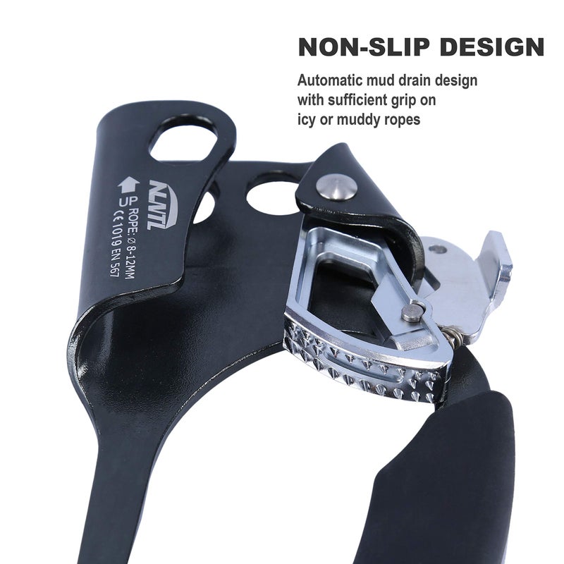 WILDKEN Climbing Hand Ascender Outdoor Mountaineering Tree Arborist Climbing Rappelling Equip Hand Ascender for 8-12MM Rope Left Right Hand Ascender - Image 5