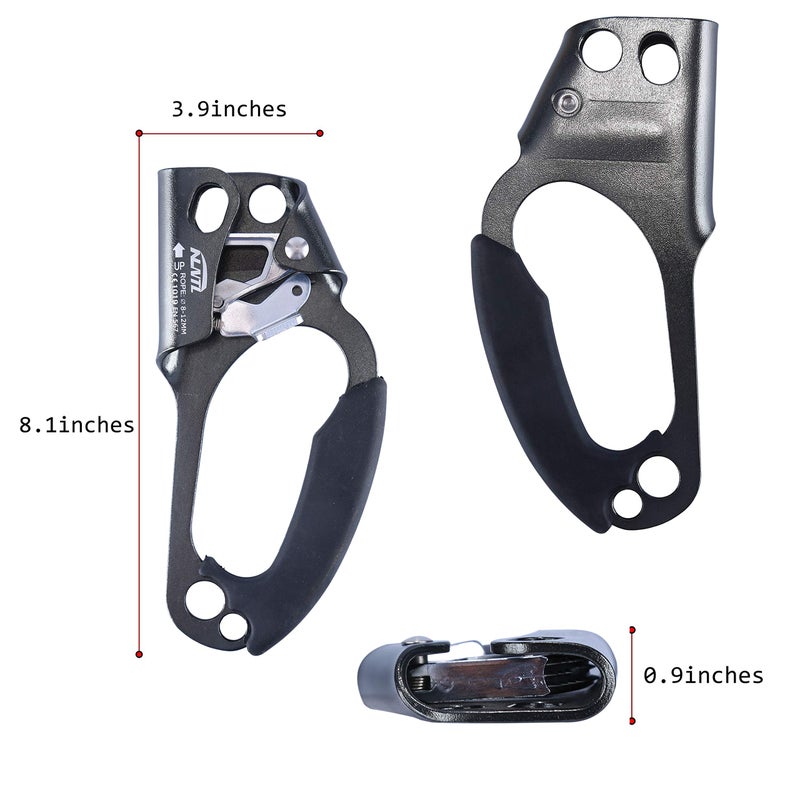 WILDKEN Climbing Hand Ascender Outdoor Mountaineering Tree Arborist Climbing Rappelling Equip Hand Ascender for 8-12MM Rope Left Right Hand Ascender - Image 4