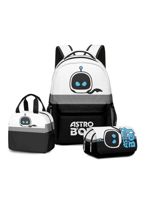 School three-piece set: 2024 new astro bot universe robot three-piece set student schoolbag children's backpack backpack