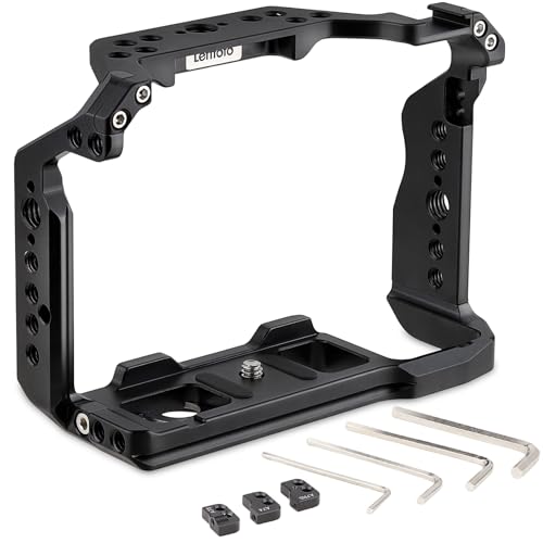 Leftfoto Upgrade Metal Camera Full Cage for Sony Alpha A7R5/A7M4/A7S3/A7R4/A7R4A/A1/A9II/ A7R3/A9/A7M3/A7R2/A7M2 Protection Frame Rig with Arca Base,Video Cage for Vlog Video Shooting - Image 1