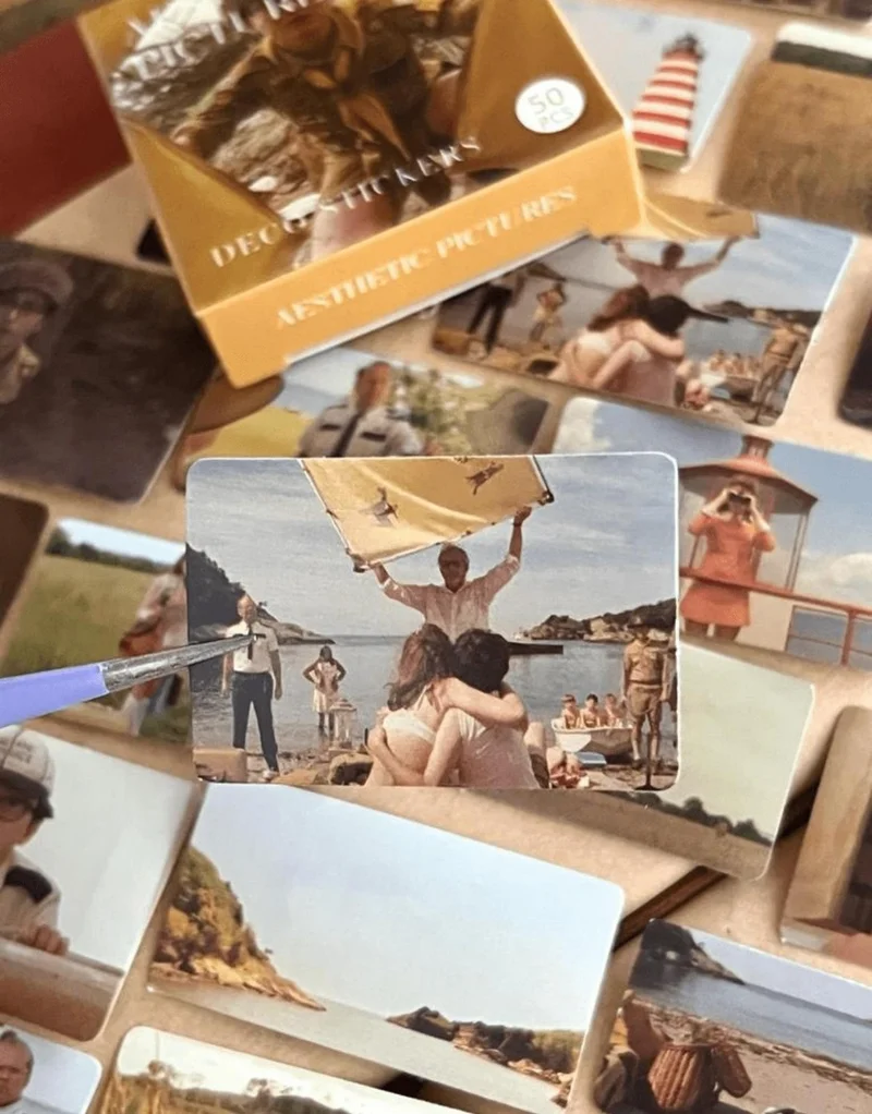 كاغيت جيمي دوكان Paper Ship Shop Moonrise Kingdom Movie Box Sticker / Bullet Journal / Notebook Decoration / Decal / Rising Moon Kingdom