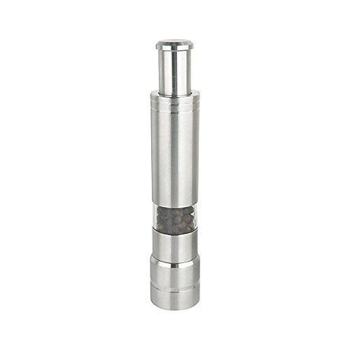 MSA Kitchen Stainless Steel Thumb Push Salt Pepper Muller Grinder Mill Manual Crusher Shakers with Ceramic Rotor for Home Sea Grinder Sprinkler Pack of 1 Easy to USE - Image 1