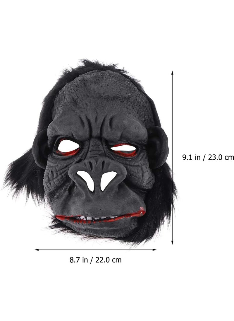 Çerçici - Latex Gorilla Mask Monkey Mask Meat Mask Orangutan No 1 with Black Hair - Image 1