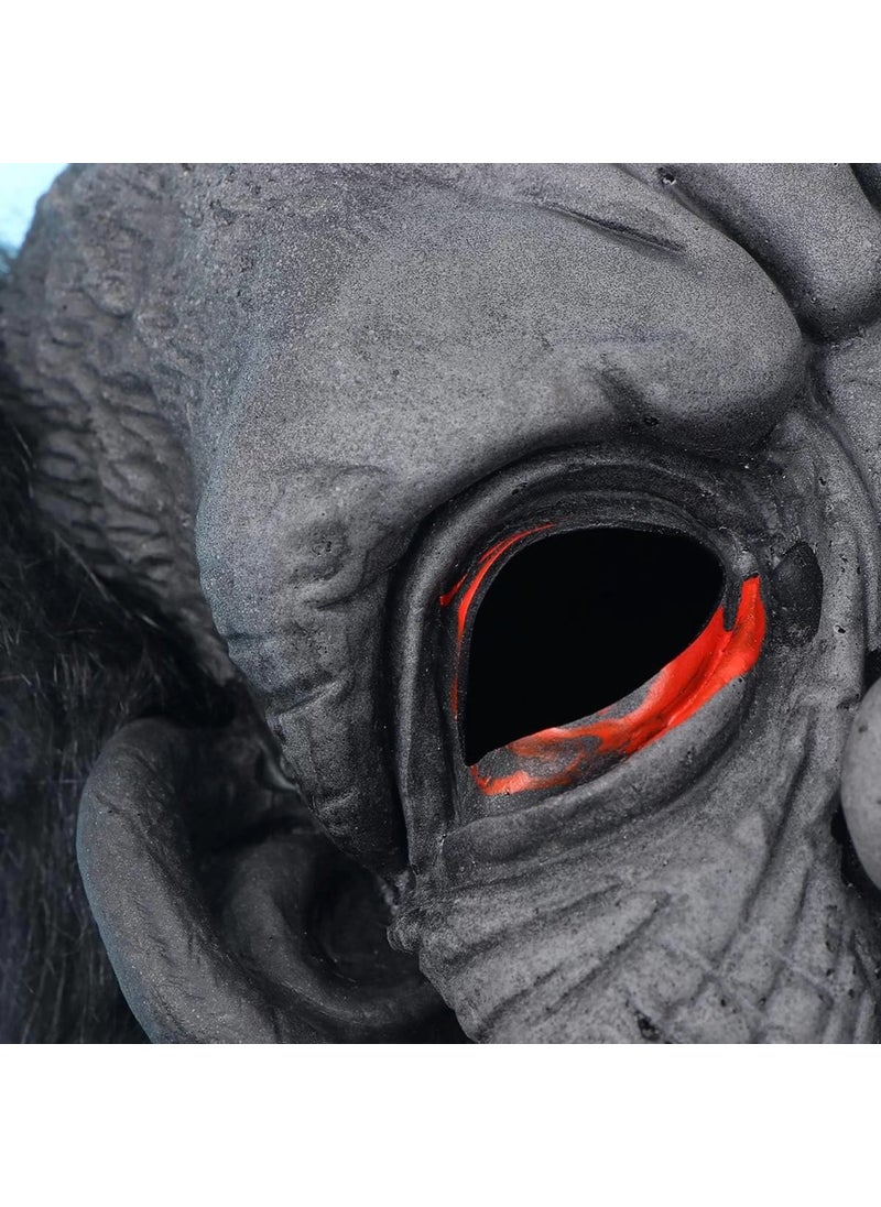 Çerçici - Latex Gorilla Mask Monkey Mask Meat Mask Orangutan No 1 with Black Hair - Image 1