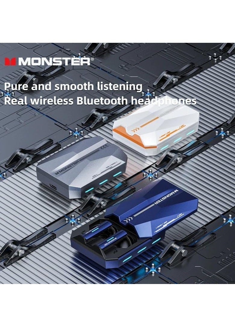 Monster - Monster XKT11 Gamer Earphone Bluetooth 5.2 True Wireless Earbuds - Immersive Gaming Audio Experience - Image 1