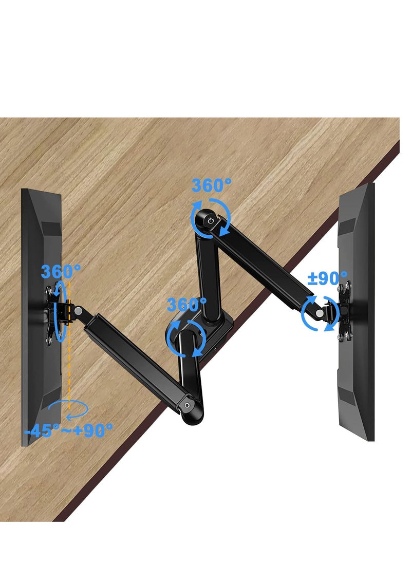 Generic - Dual Monitor Stand, Adjustable Gas Spring Monitor Desk Arm, Heavy Duty Monitor Mount, Load Capacity 2-10 KG VESA Monitor Stand, Suitable for 13 to 32 inch Computer Monitor Mount for Home Office - Image 1