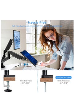 Generic Dual Monitor Stand, Adjustable Gas Spring Monitor Desk Arm, Heavy Duty Monitor Mount, Load Capacity 2-10 KG VESA Monitor Stand, Suitable for 13 to 32 inch Computer Monitor Mount for Home Office  - Image 3