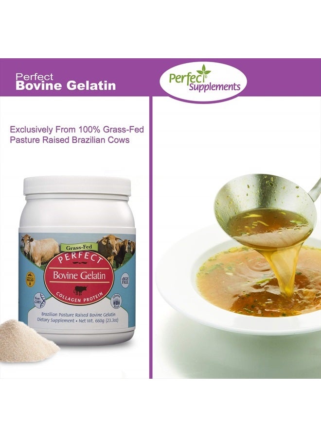 Perfect Supplements – Perfect Bovine Gelatin – 660 Grams – 100% Beef Gelatin Collagen Protein – Supports Healthy Skin & Joint Health - Image 5