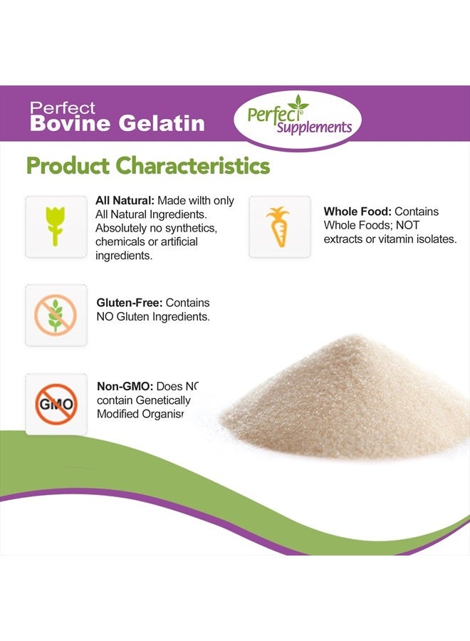 Perfect Supplements – Perfect Bovine Gelatin – 660 Grams – 100% Beef Gelatin Collagen Protein – Supports Healthy Skin & Joint Health - Image 4