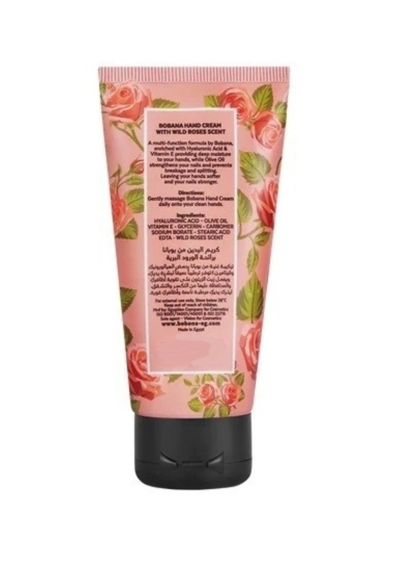 Wild Roses Hand Cream With Hyaluronic Acid & Vitamin E 50ml