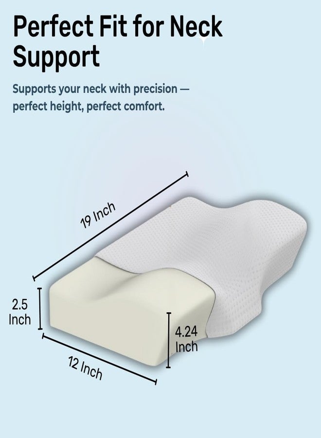 Napzio Cervical Pillow for Neck Pain Relief with Memory Foam, Anti Snore Orthopedic Pillow for Shoulder Pain & Spondylitis | Ergonomic Neck Support Medical Pillow | 3-Year Warranty (White) (Pack2) - Image 5