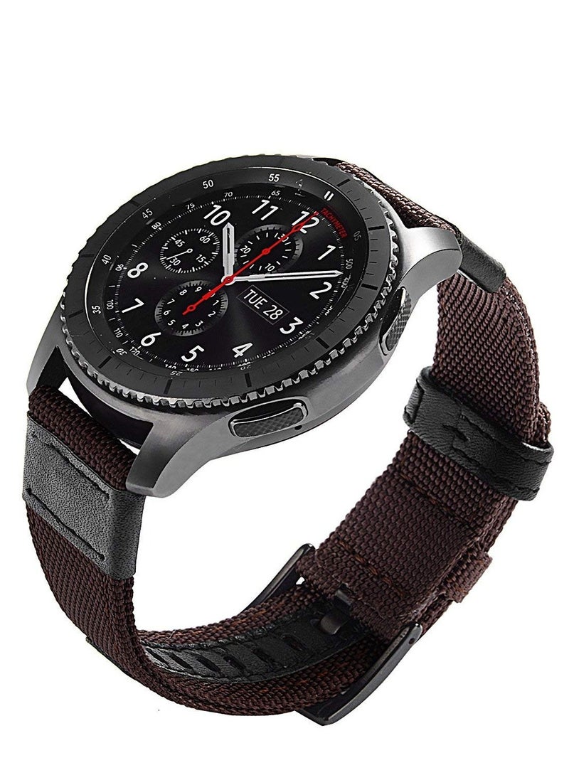Nylon Sports Bands with Leather 20MM Strap For Samsung Gear Sport/Watch 6/Watch 4 5 /Watch 5 Pro /S2 classic/active 2 40mm 44mm/Amazfit GTS 3/ GTS 4/GTS4 Mini/Bip 3 Pro/GTS2/Bp u - Image 2