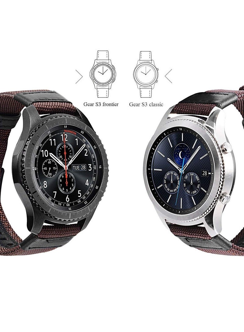 Nylon Sports Bands with Leather 20MM Strap For Samsung Gear Sport/Watch 6/Watch 4 5 /Watch 5 Pro /S2 classic/active 2 40mm 44mm/Amazfit GTS 3/ GTS 4/GTS4 Mini/Bip 3 Pro/GTS2/Bp u - Image 3