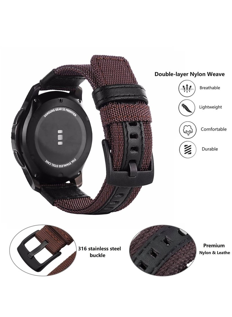 Nylon Sports Bands with Leather 20MM Strap For Samsung Gear Sport/Watch 6/Watch 4 5 /Watch 5 Pro /S2 classic/active 2 40mm 44mm/Amazfit GTS 3/ GTS 4/GTS4 Mini/Bip 3 Pro/GTS2/Bp u - Image 5