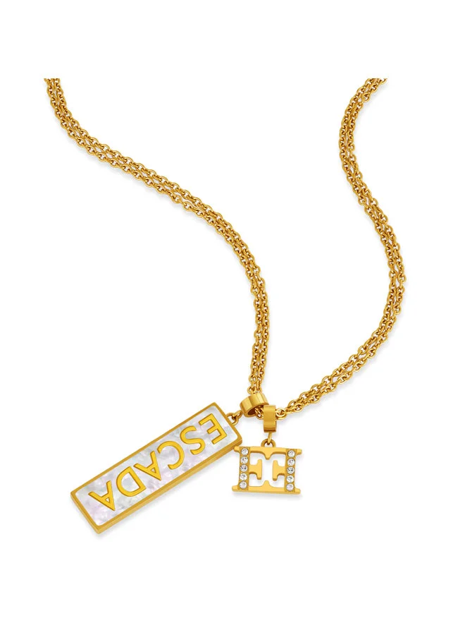 إسكادا Caroline Gold Plated 316L Stainless Steel Pendant Necklace for Women