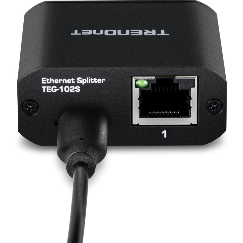 TRENDnet 2-Port Gigabit Splitter with USB Type C Power, TEG-102S, Splits One Network Connection Into Two, Ethernet Splitter, USB Type C Power Cable Included, NDAA & TAA Compliant - Image 4