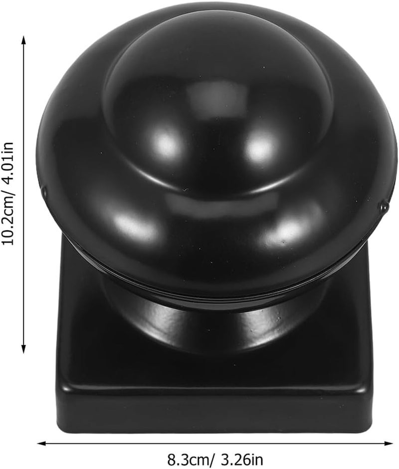 Uonlytech Iron Fence Post Caps 0.8mm Thick Black Decorative Gate Post Protective Covers for 80mm Square Tubes Outdoor Fence Deck Accessories - Image 2