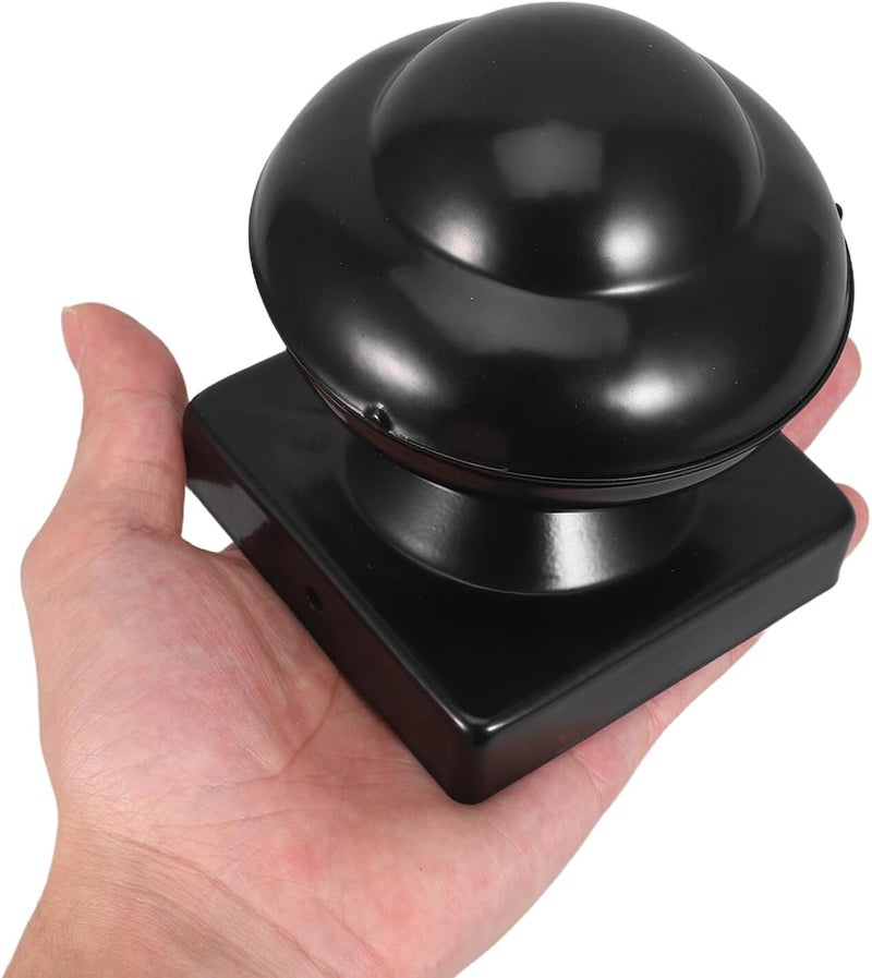 Uonlytech Iron Fence Post Caps 0.8mm Thick Black Decorative Gate Post Protective Covers for 80mm Square Tubes Outdoor Fence Deck Accessories - Image 4
