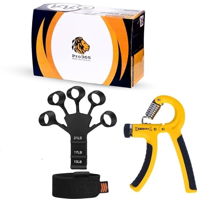 PRO365 Adjustable Hand Gripper| Finger Gripper Combo| Enhance Endurance| Boost Flexibility for Superior Grip Training| Hands Health Optimization| Hands Wrist Workout - Image 1