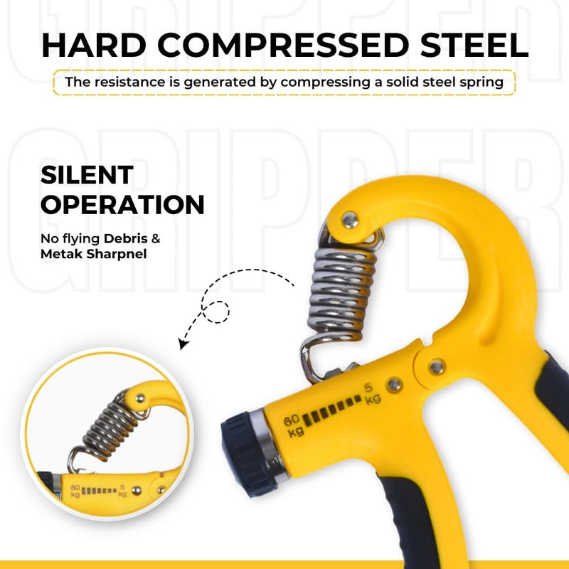 PRO365 Adjustable Hand Gripper| Finger Gripper Combo| Enhance Endurance| Boost Flexibility for Superior Grip Training| Hands Health Optimization| Hands Wrist Workout - Image 4