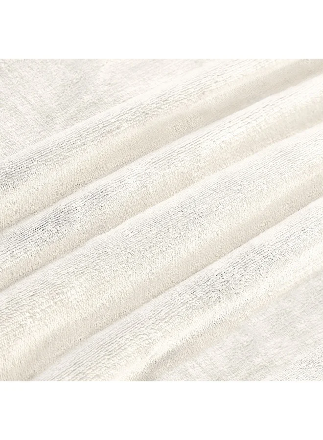 Home Box Nariko Solid Flannel 2-Piece Twin Comforter Set 220 x 150 cm