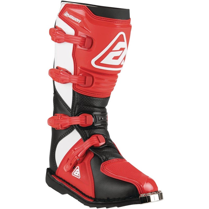 Answer Racing 446632 Powersports Motocross Protection Gear AR1 Boots BlackRed Size 14 1 Pair