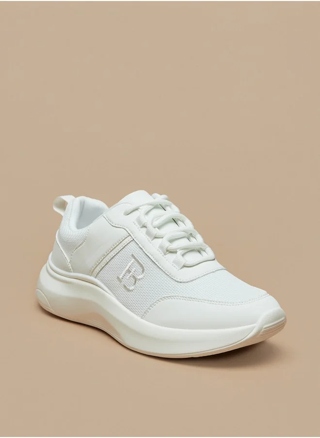 Flora Bella By Shoexpress Logo Detail Sports Shoes with Lace-Up Closure