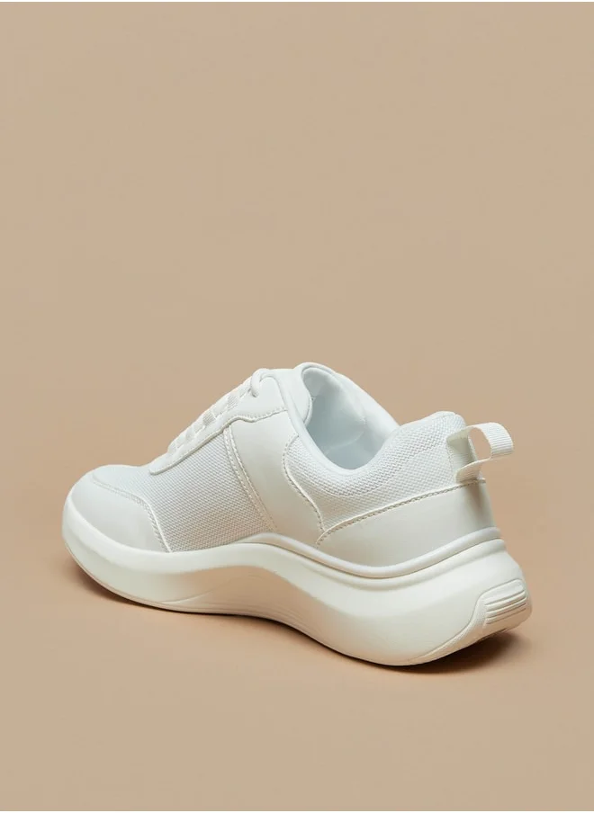 Flora Bella By Shoexpress Logo Detail Sports Shoes with Lace-Up Closure