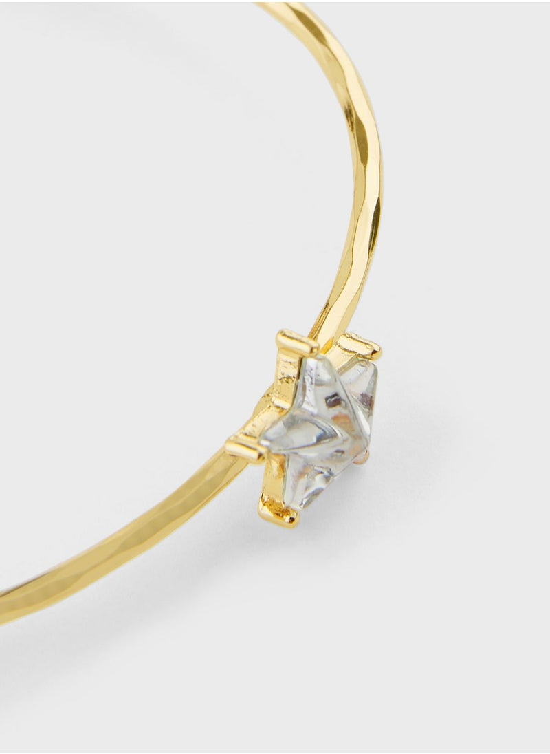 ELLA - Stone Detail Star Cuff Bangle - Image 1